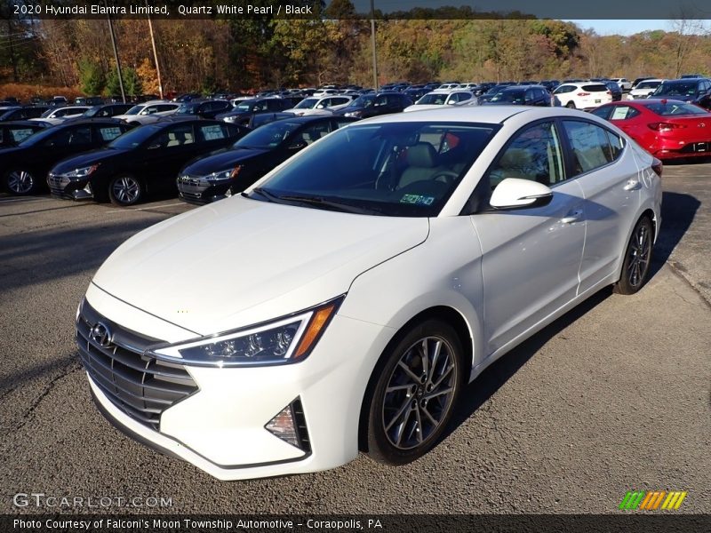 Quartz White Pearl / Black 2020 Hyundai Elantra Limited