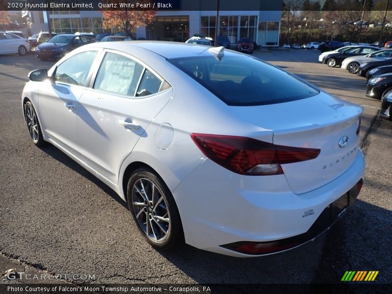 Quartz White Pearl / Black 2020 Hyundai Elantra Limited