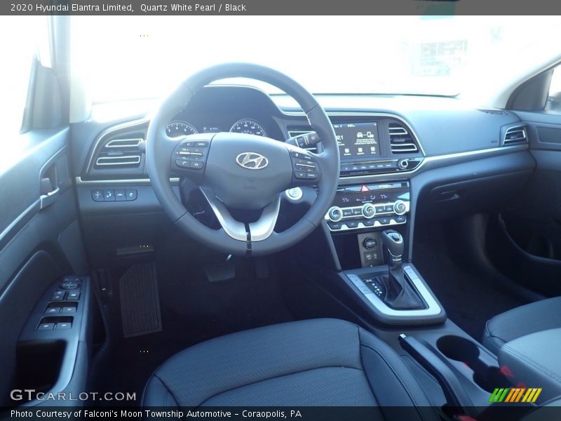 Quartz White Pearl / Black 2020 Hyundai Elantra Limited
