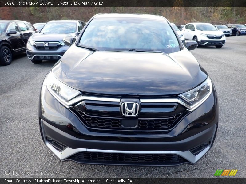 Crystal Black Pearl / Gray 2020 Honda CR-V EX AWD
