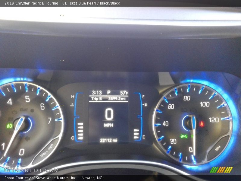 Jazz Blue Pearl / Black/Black 2019 Chrysler Pacifica Touring Plus