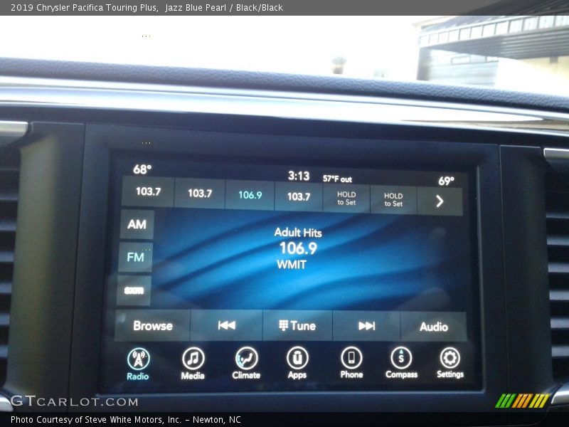 Jazz Blue Pearl / Black/Black 2019 Chrysler Pacifica Touring Plus