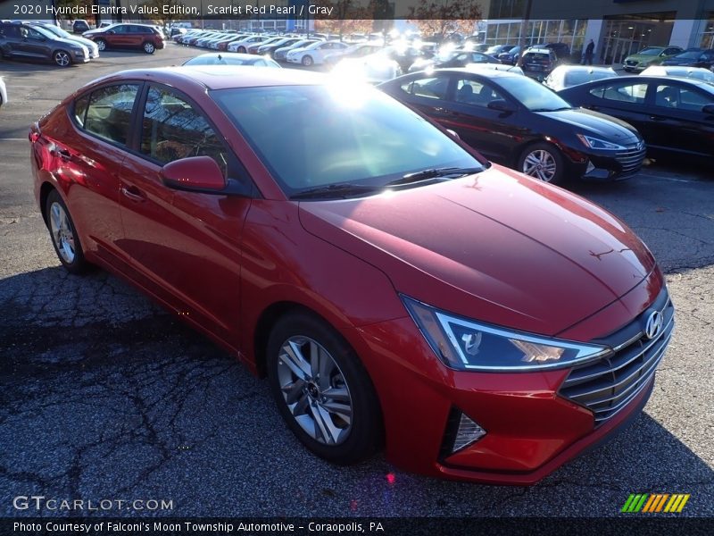 Scarlet Red Pearl / Gray 2020 Hyundai Elantra Value Edition