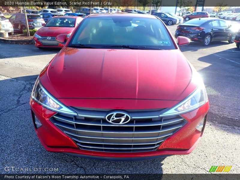Scarlet Red Pearl / Gray 2020 Hyundai Elantra Value Edition