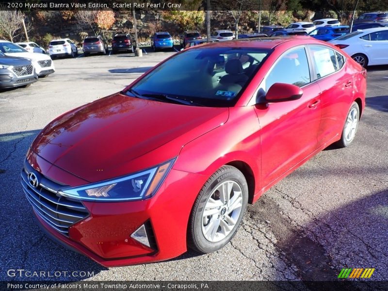 Scarlet Red Pearl / Gray 2020 Hyundai Elantra Value Edition