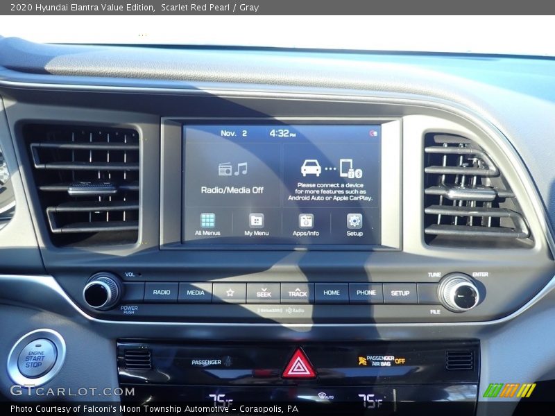 Scarlet Red Pearl / Gray 2020 Hyundai Elantra Value Edition