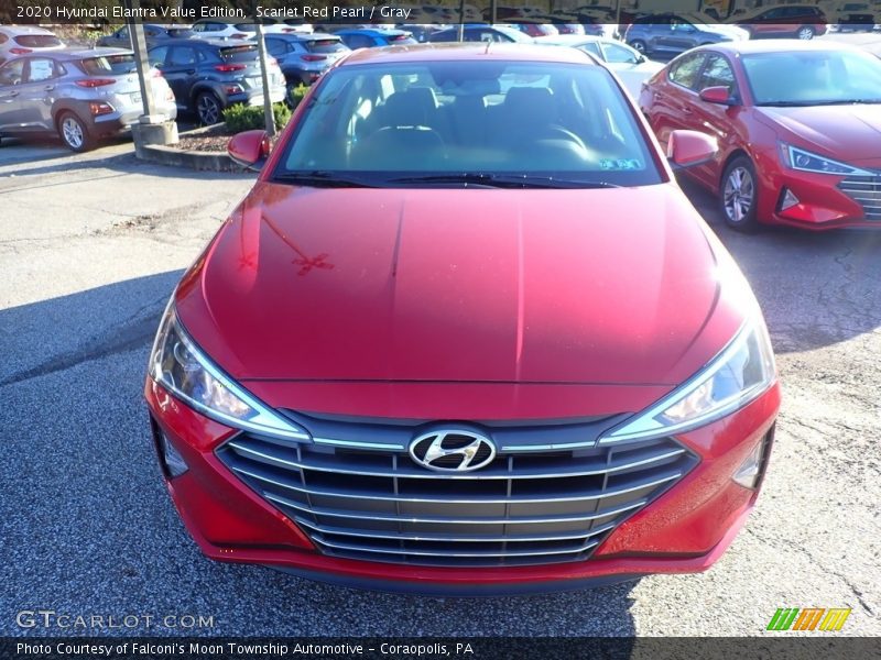 Scarlet Red Pearl / Gray 2020 Hyundai Elantra Value Edition