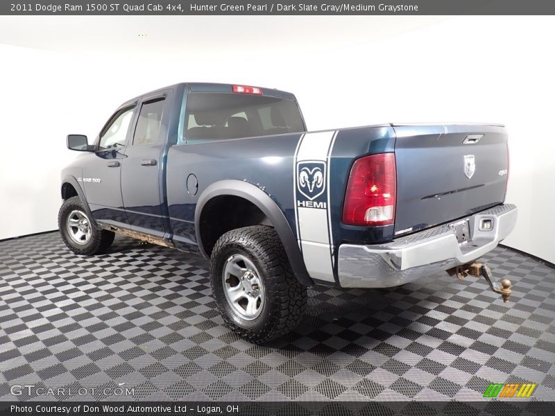 Hunter Green Pearl / Dark Slate Gray/Medium Graystone 2011 Dodge Ram 1500 ST Quad Cab 4x4