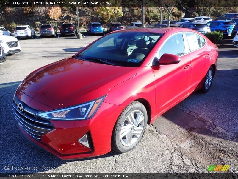 Scarlet Red Pearl / Gray 2020 Hyundai Elantra Value Edition