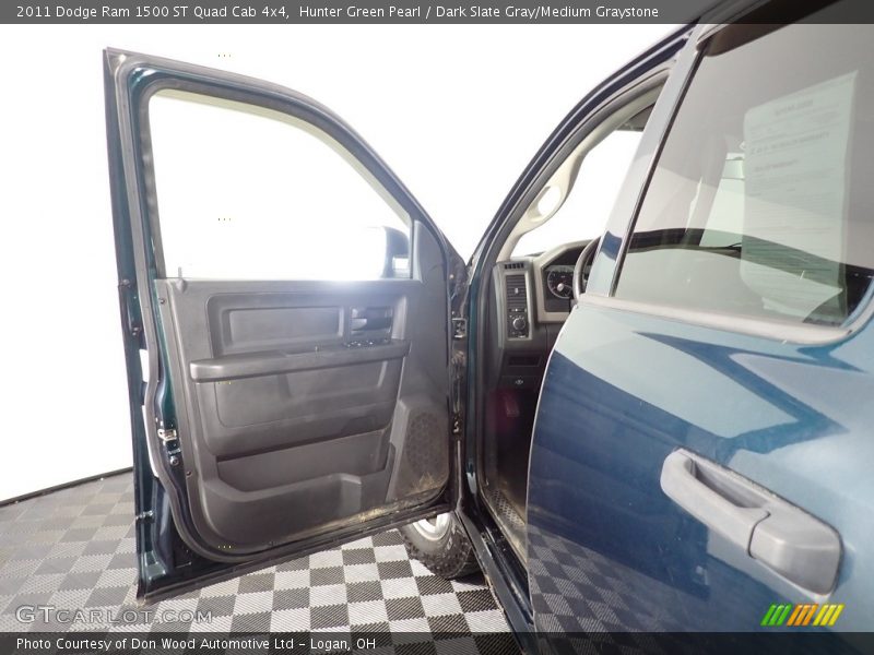 Hunter Green Pearl / Dark Slate Gray/Medium Graystone 2011 Dodge Ram 1500 ST Quad Cab 4x4