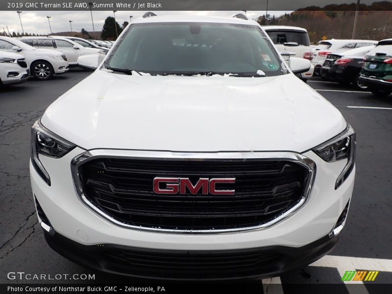 Summit White / Jet Black 2019 GMC Terrain SLE AWD