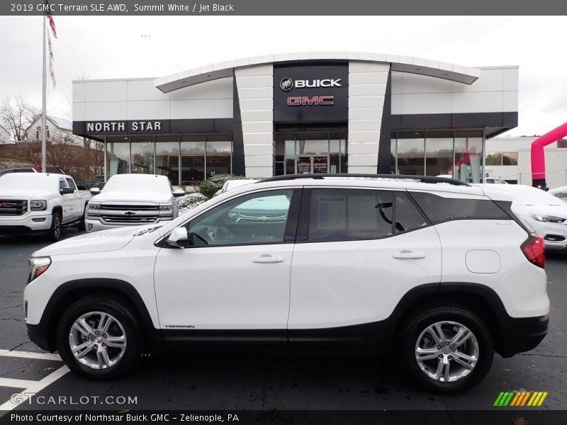 Summit White / Jet Black 2019 GMC Terrain SLE AWD