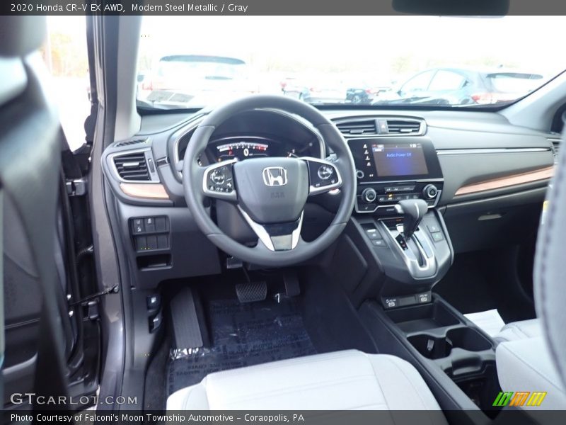 Modern Steel Metallic / Gray 2020 Honda CR-V EX AWD