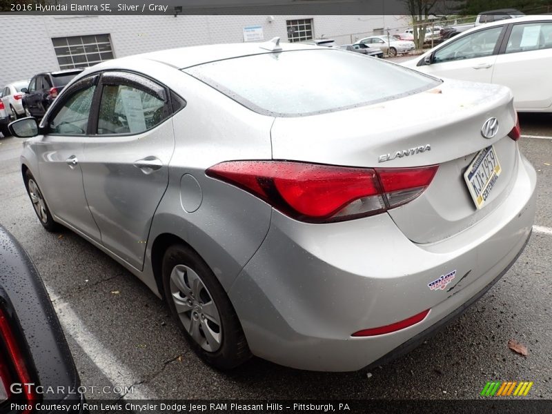 Silver / Gray 2016 Hyundai Elantra SE