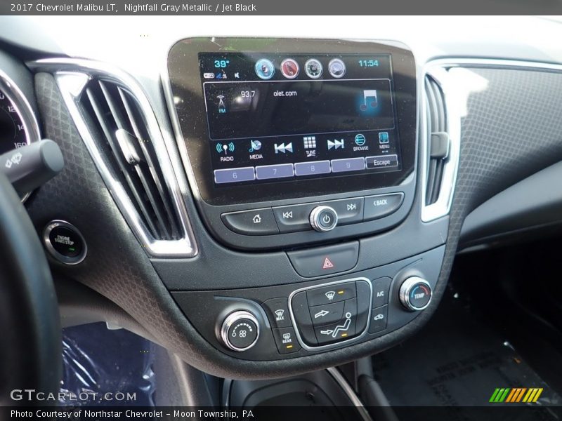 Nightfall Gray Metallic / Jet Black 2017 Chevrolet Malibu LT