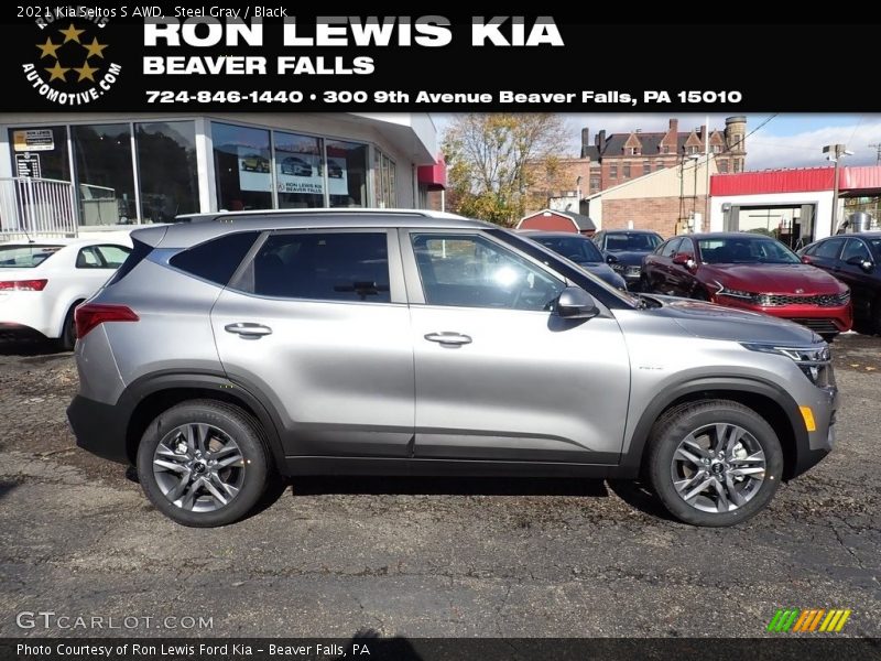 Steel Gray / Black 2021 Kia Seltos S AWD