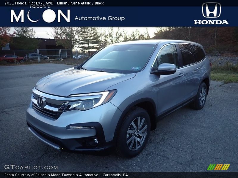 Lunar Silver Metallic / Black 2021 Honda Pilot EX-L AWD