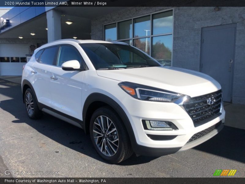 Winter White / Beige 2020 Hyundai Tucson Limited AWD