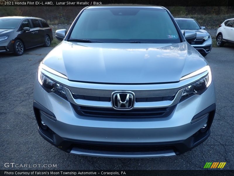 Lunar Silver Metallic / Black 2021 Honda Pilot EX-L AWD