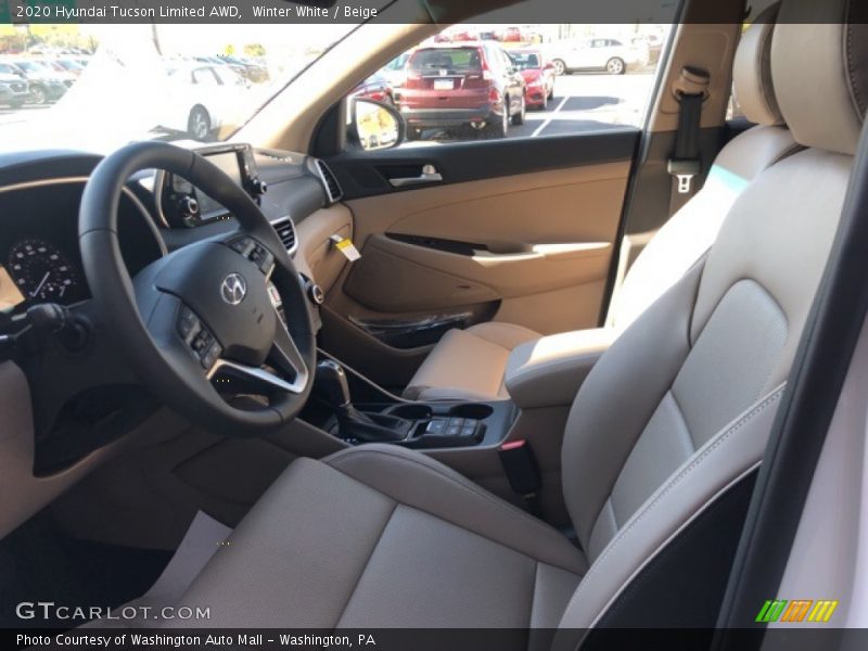 Winter White / Beige 2020 Hyundai Tucson Limited AWD