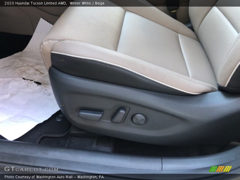 Winter White / Beige 2020 Hyundai Tucson Limited AWD