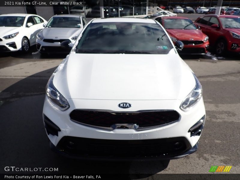 Clear White / Black 2021 Kia Forte GT-Line