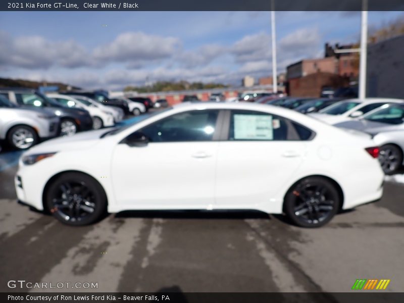 Clear White / Black 2021 Kia Forte GT-Line