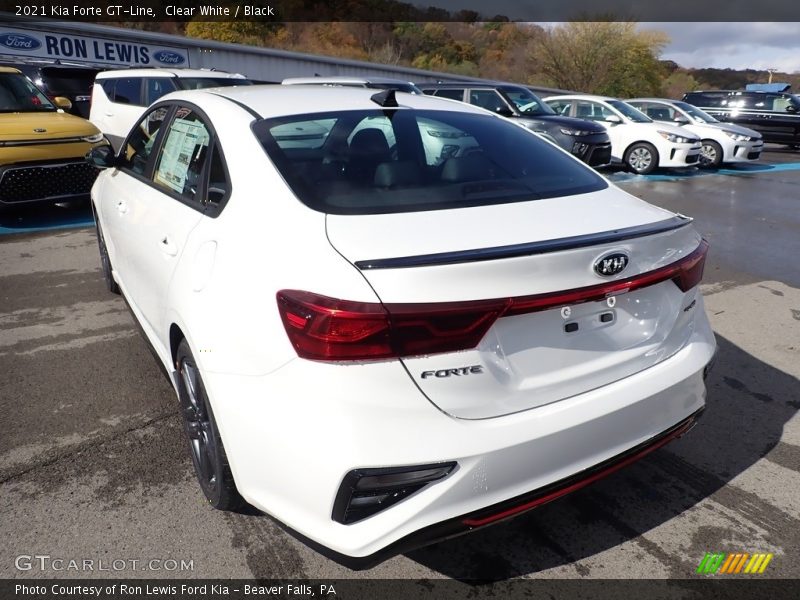 Clear White / Black 2021 Kia Forte GT-Line