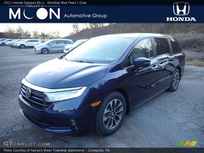 Obsidian Blue Pearl / Gray 2021 Honda Odyssey EX-L