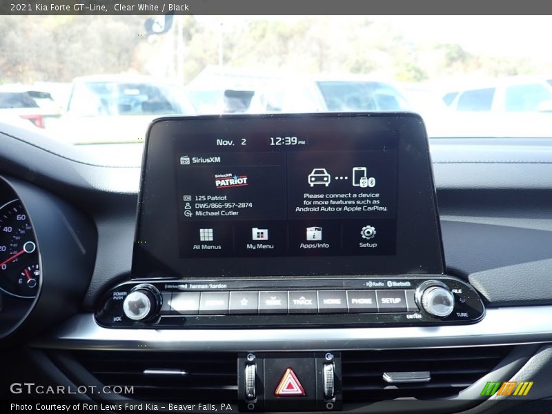 Clear White / Black 2021 Kia Forte GT-Line