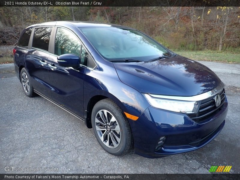 Obsidian Blue Pearl / Gray 2021 Honda Odyssey EX-L