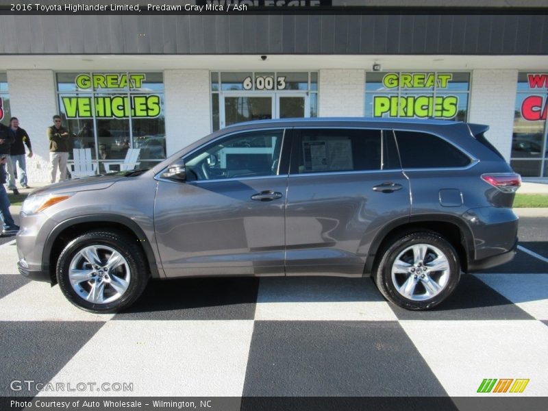 Predawn Gray Mica / Ash 2016 Toyota Highlander Limited