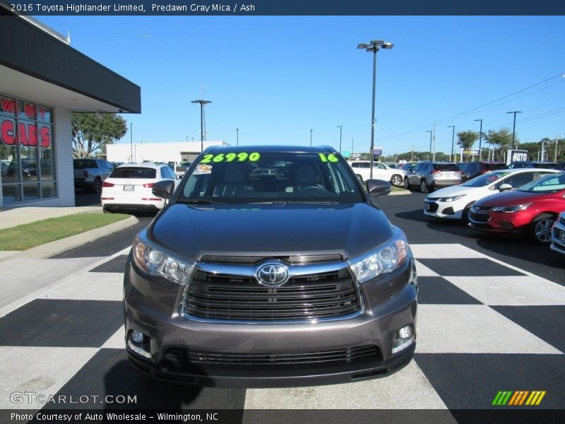 Predawn Gray Mica / Ash 2016 Toyota Highlander Limited