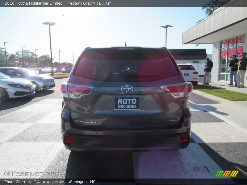 Predawn Gray Mica / Ash 2016 Toyota Highlander Limited