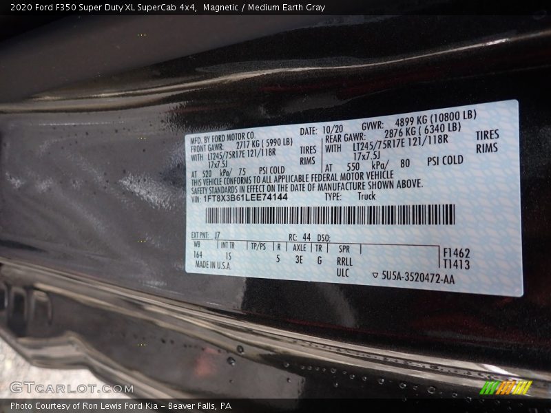 Magnetic / Medium Earth Gray 2020 Ford F350 Super Duty XL SuperCab 4x4