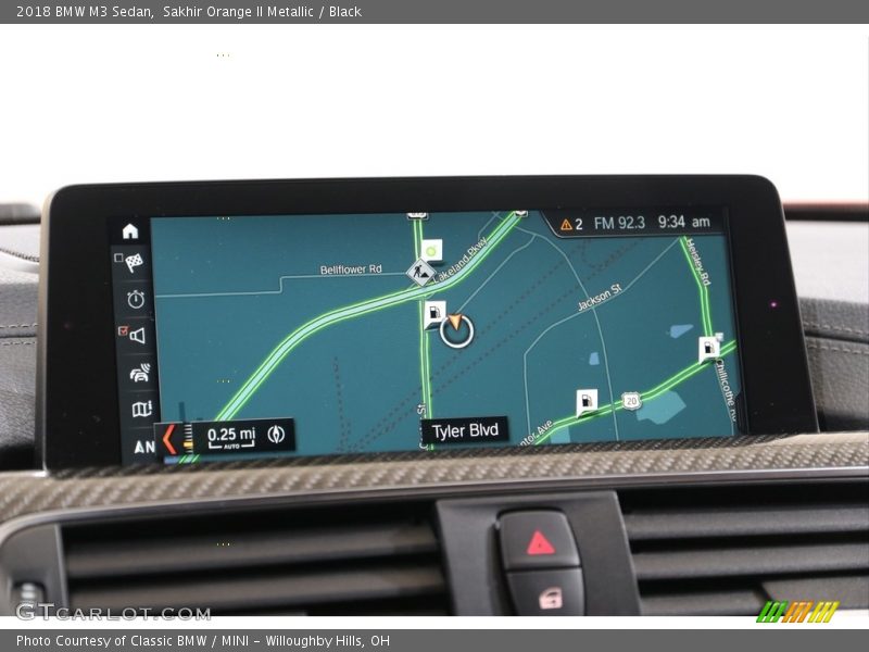 Navigation of 2018 M3 Sedan