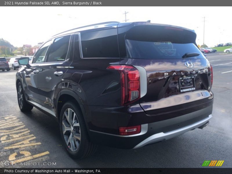 Sierra Burgundy / Black 2021 Hyundai Palisade SEL AWD