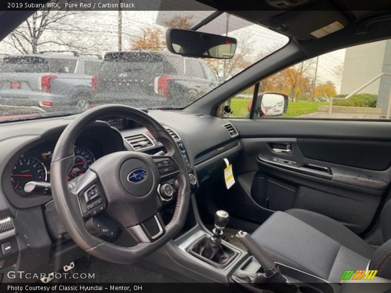 Front Seat of 2019 WRX 