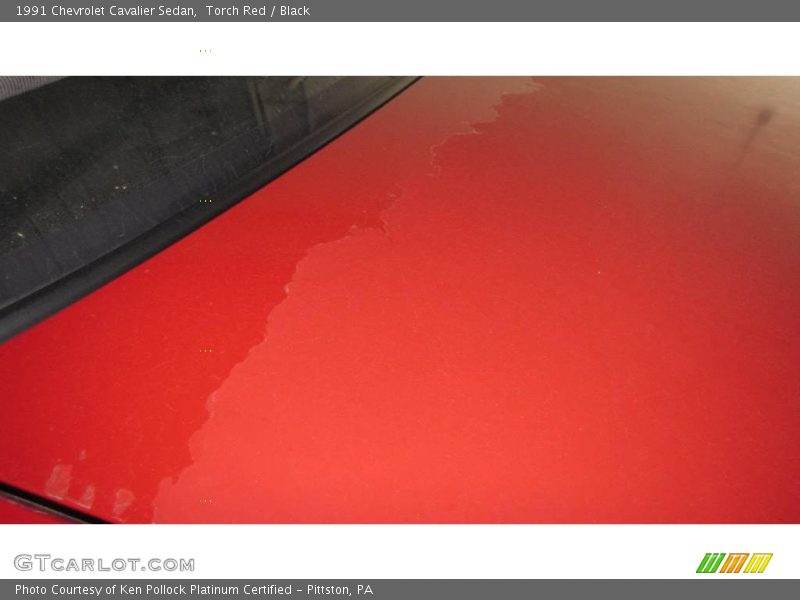 Torch Red / Black 1991 Chevrolet Cavalier Sedan