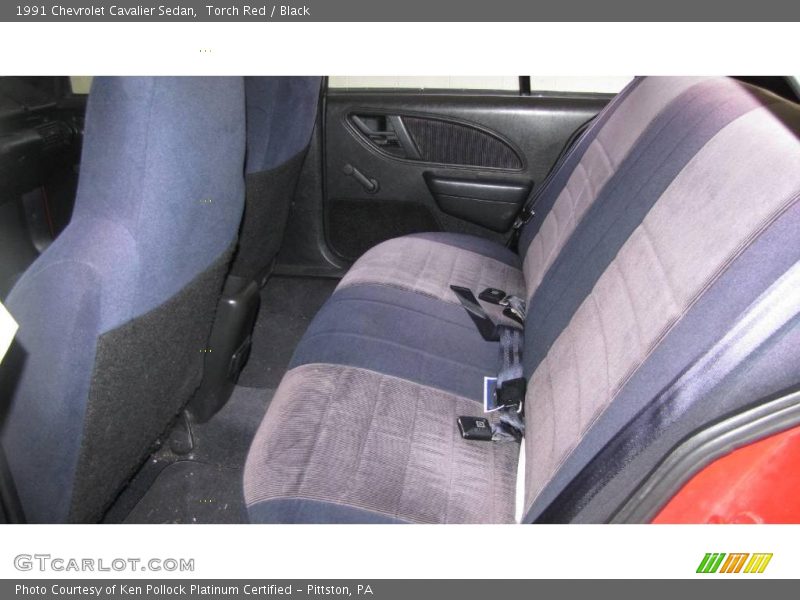 Torch Red / Black 1991 Chevrolet Cavalier Sedan