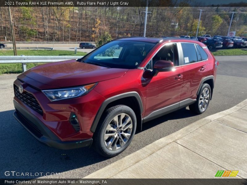 Ruby Flare Pearl / Light Gray 2021 Toyota RAV4 XLE Premium AWD
