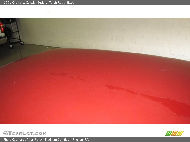 Torch Red / Black 1991 Chevrolet Cavalier Sedan