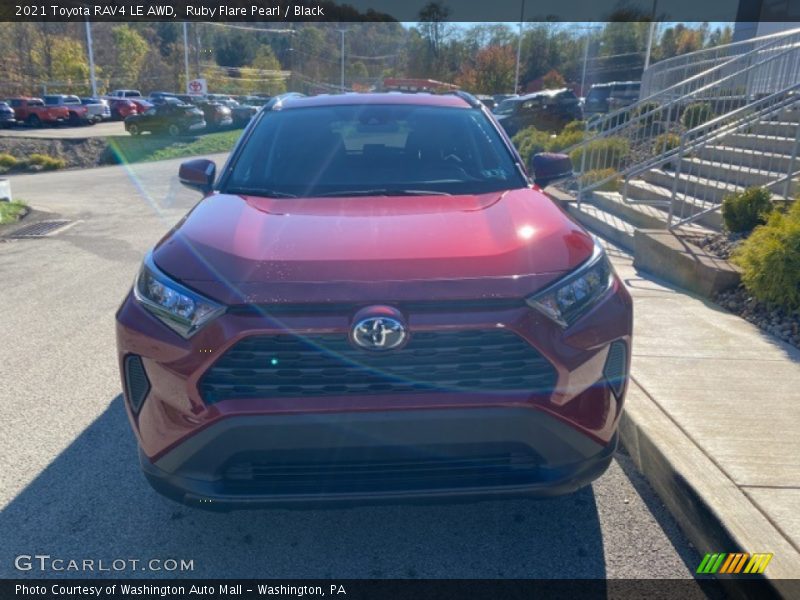 Ruby Flare Pearl / Black 2021 Toyota RAV4 LE AWD