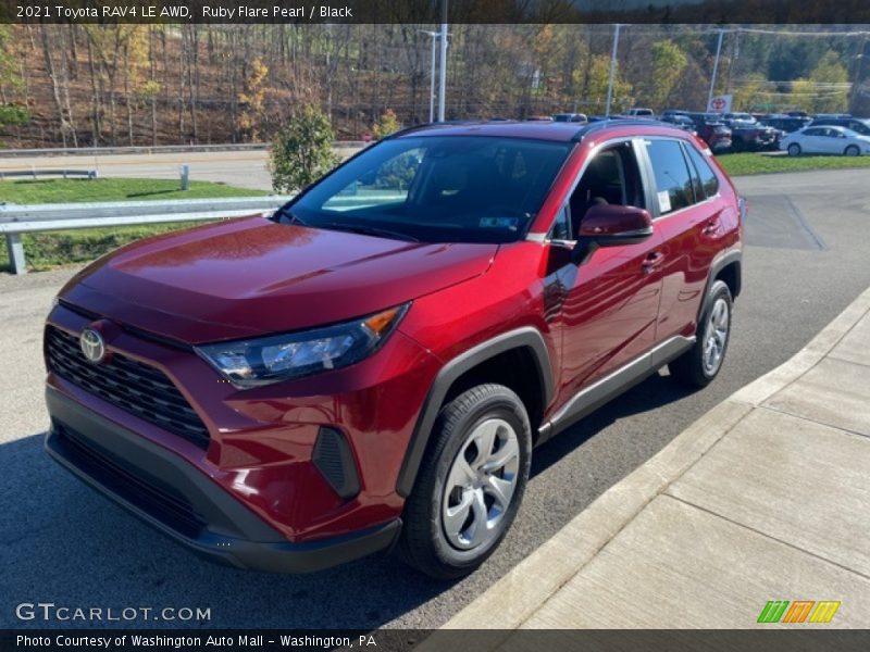 Ruby Flare Pearl / Black 2021 Toyota RAV4 LE AWD