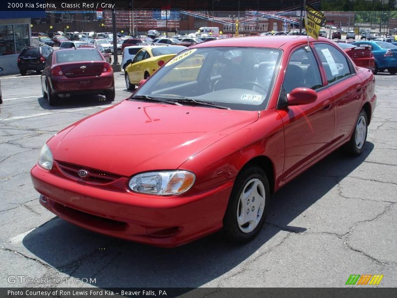 Classic Red / Gray 2000 Kia Sephia