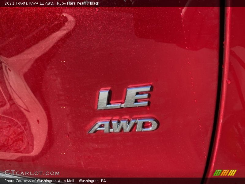 Ruby Flare Pearl / Black 2021 Toyota RAV4 LE AWD