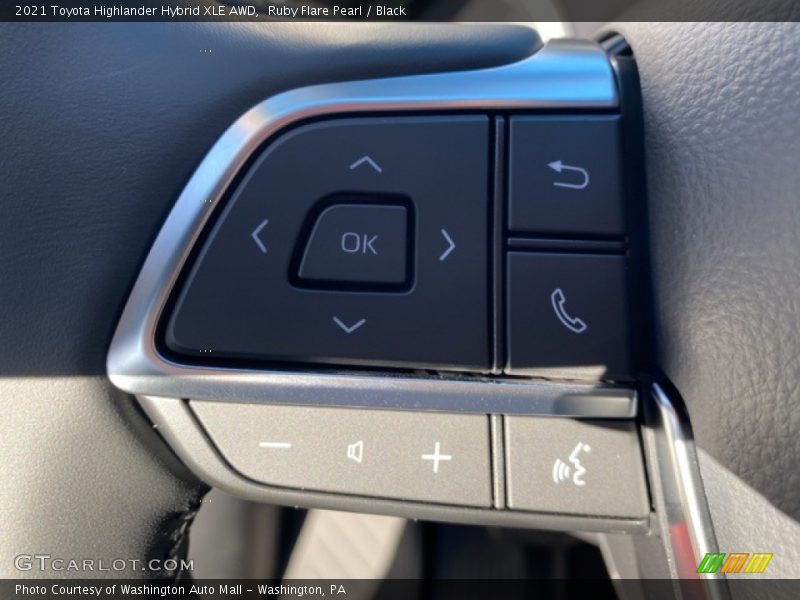 Ruby Flare Pearl / Black 2021 Toyota Highlander Hybrid XLE AWD