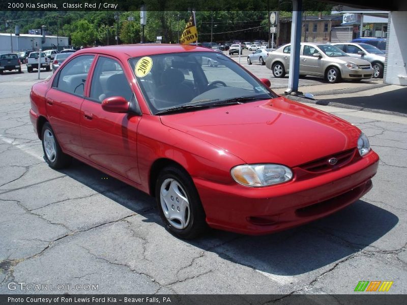 Classic Red / Gray 2000 Kia Sephia