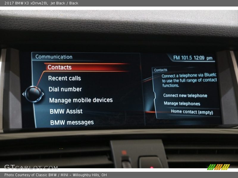 Jet Black / Black 2017 BMW X3 xDrive28i