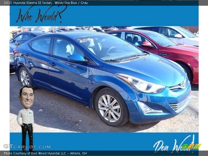 Windy Sea Blue / Gray 2015 Hyundai Elantra SE Sedan